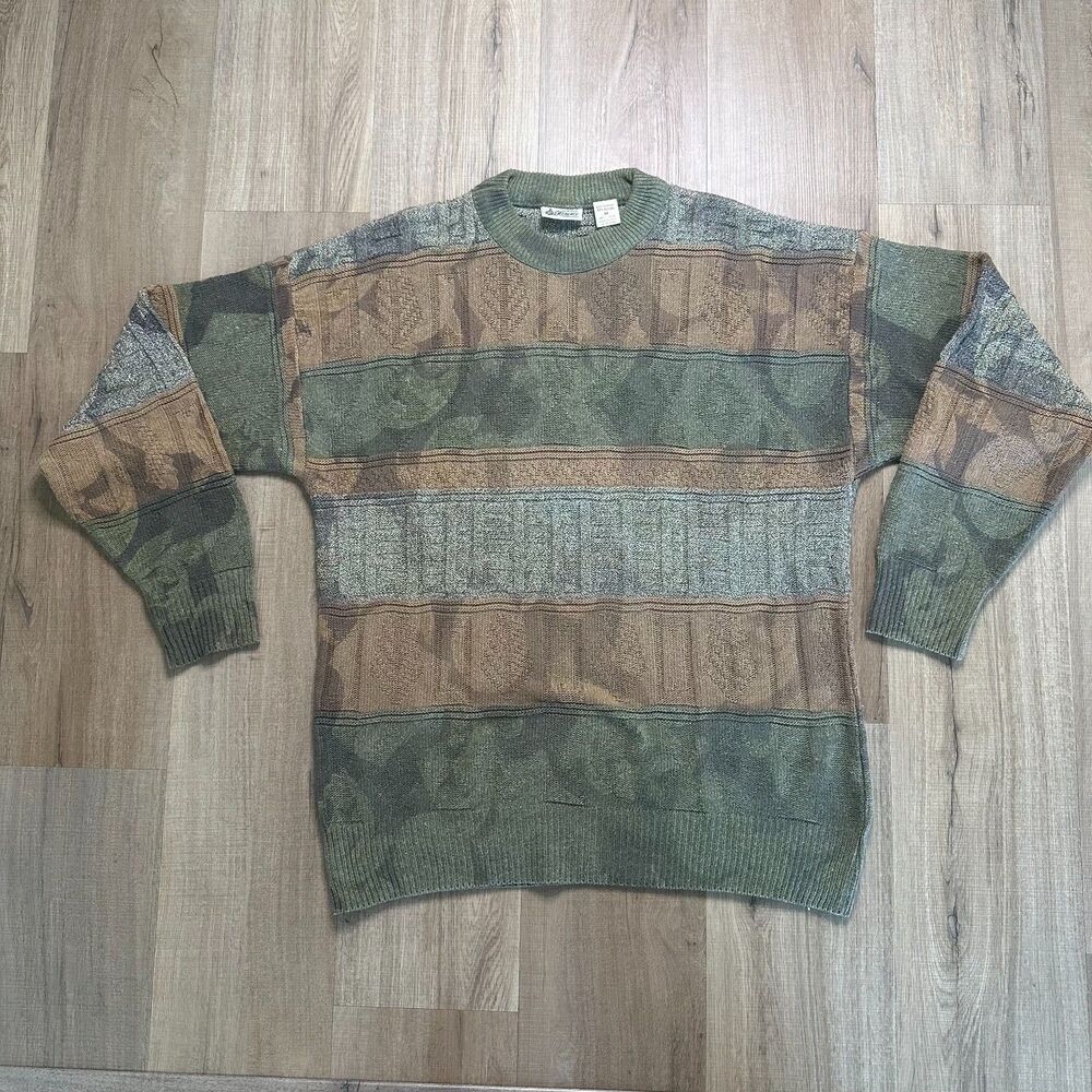 Maglificio Florence Made in Italy Grandpacore Cosby Knit Sweater Medium M